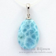 Ciondolo in Argento e 1 Larimar - 19 x 13.8 x 5.3 mm - 2.56 gr