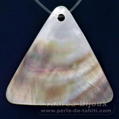 Forma Triangolo in madreperla di Tahiti - 40 x 44 mm