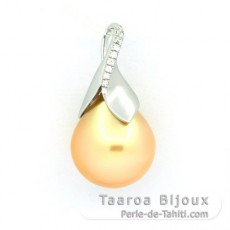 Ciondolo in Argento e 1 Perla de Australia Semi-Barocca C 12.4 mm