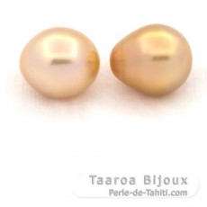Lotto di 2 Perle di Australia Semi-Barroca C 11.1 e 11.2 mm