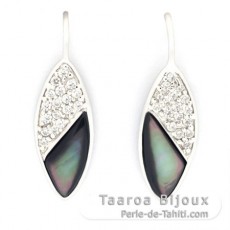 Orecchini in Argento e madreperla di Tahiti
