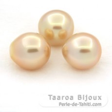 Lotto di 3 Perle di Australia Semi-Barroca C 11.5 a 11.8 mm