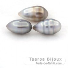 Lotto di 3 Keishi di Tahiti - 2.2 gr