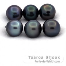 Lotto di 6 Perle di Tahiti Semi-Barroca C di 12 a 12.4 mm