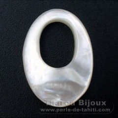Forma ovale in madreperla - 28 x 20 x 4.2 mm
