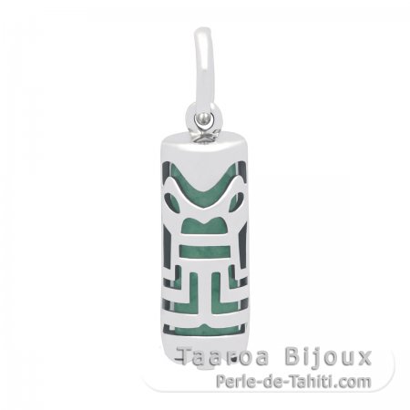 Tiki in Argento e Avventurina - 15 mm - Abbondanza