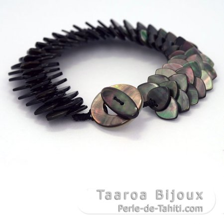 Tahiti madreperla braccialetto - Lunghezza = 19 cm