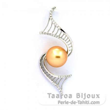 Ciondolo in Argento e 1 Perla de Australia Semi-Barocca B 9.3 mm