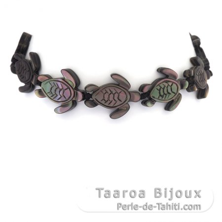 Tahiti madreperla braccialetto - Lunghezza = 19.5 cm