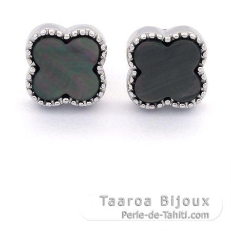 Orecchini in Argento e madreperla di Tahiti