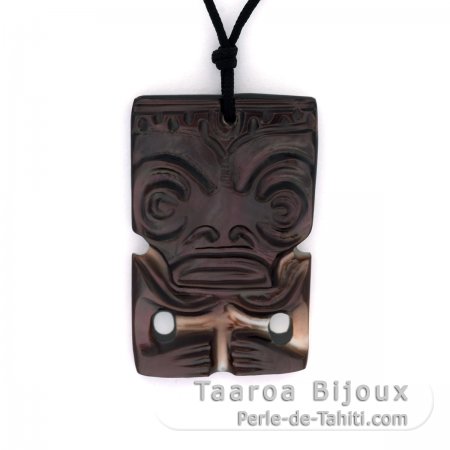 Ciondolo Tiki in Madreperla di Tahiti