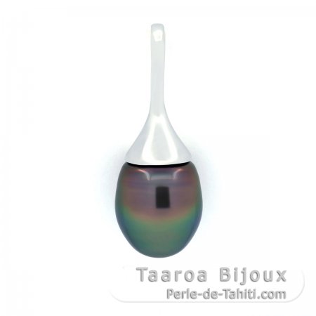 Ciondolo in Argento e 1 Perla di Tahiti Semi-Baroccha B/C 11 mm