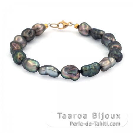 15 Keishi di Tahiti e Oro 18K