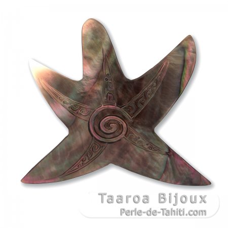 Forma Stella in madreperla - Dimensioni: 63 x 60 mm