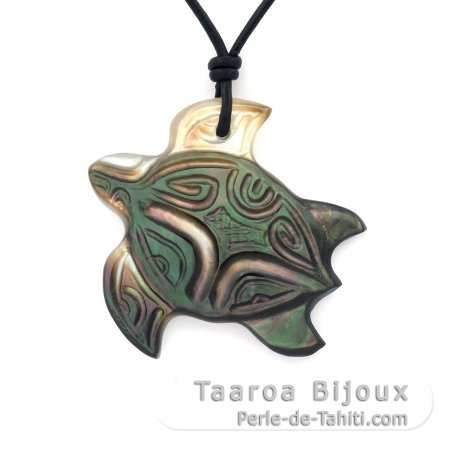 Ciondolo Tartaruga in madreperla di Tahiti