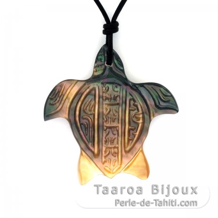 Ciondolo Tartaruga in madreperla di Tahiti