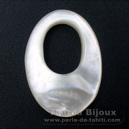 Forma ovale in madreperla - 28 x 20 x 4.2 mm