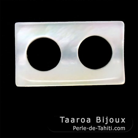 Forma rettangolo in Madreperla - 14 x 8 x 3.5 mm