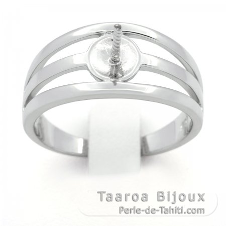 Anello in Argento .925 per 1 Perla di 8 a 11 mm