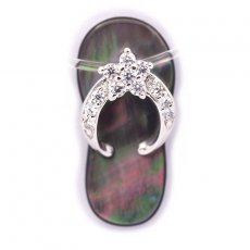 Ciondolo sandalo in madreperla e argento