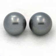 Lotto di 2 Perle di Tahiti Rotonde C 12.5 mm