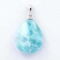 Ciondolo in Argento e 1 Larimar - 24 x 19 x 8.4 mm - 5.62 gr