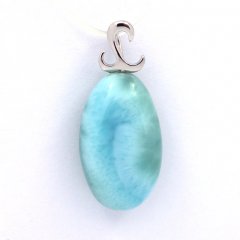 Ciondolo in Argento e 1 Larimar - 21 x 12.9 x 8 mm - 3.6 gr