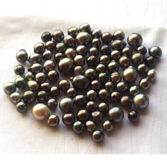 Lotto di 87 Perle di Tahiti Semi-Barocche C/D di 8 a 12.5 mm