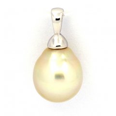 Ciondolo in Argento e 1 Perla de Australia Semi-Barocca B 10.4 mm