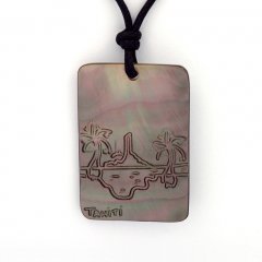 Ciondolo in madreperla e Collana in Cotone