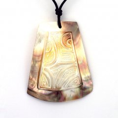 Ciondolo in madreperla e Collana in Cotone