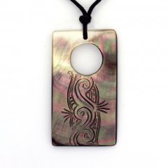 Ciondolo in madreperla e Collana in Cotone