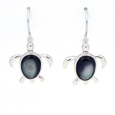 Orecchini in Argento e madreperla di Tahiti