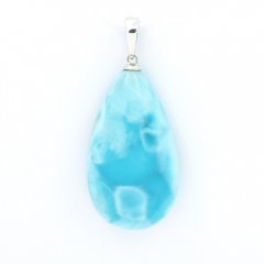 Ciondolo in Argento e 1 Larimar - 28 x 16 x 8 mm - 6.1 gr