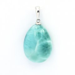 Ciondolo in Argento e 1 Larimar - 20 x 15 x 8 mm - 4.3 gr