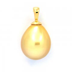 Ciondolo in Oro 18K e 1 Perla de Australia Semi-Barocca B 11.2 mm