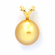 Ciondolo in Oro 18K e 1 Perla de Australia Semi-Barocca B 10.5 mm