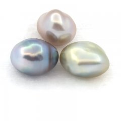 Lotto di 3 Keishi di Tahiti - 2.94 gr