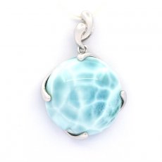 Ciondolo in Argento e 1 Larimar - 21 mm - 5.42 gr