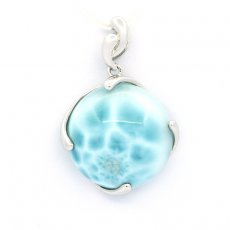 Ciondolo in Argento e 1 Larimar - 20.5 mm - 5.1 gr