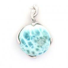 Ciondolo in Argento e 1 Larimar - 20.5 mm - 6 gr