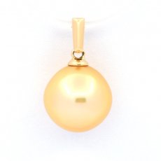 Ciondolo in Oro 18K e 1 Perla de Australia Semi-Barocca B/C 10.8 mm