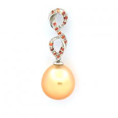 Ciondolo in Argento e 1 Perla de Australia Semi-Barocca B/C 11.7 mm
