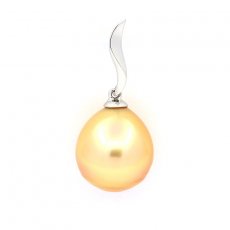 Ciondolo in Oro 18K e 1 Perla de Australia Semi-Barocca C 12.1 mm
