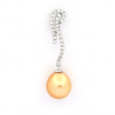 Ciondolo in Argento e 1 Perla d'Australia Semi-Baroccha C 10.6 mm
