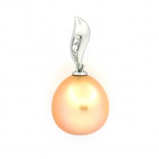 Ciondolo in Argento e 1 Perla d'Australia Semi-Baroccha B 13.8 mm