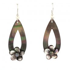 Orecchini in Argento e 2 Keishi di Tahiti