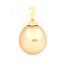 Ciondolo in Oro 18K e 1 Perla de Australia Semi-Barocca C 12.8 mm