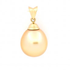 Pendente in Oro 18K con 1 Perla d'Australia Semi-Baroccha A/B 12.2 mm