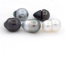 Lotto di 5 Keishi di Tahiti - 4.5 gr